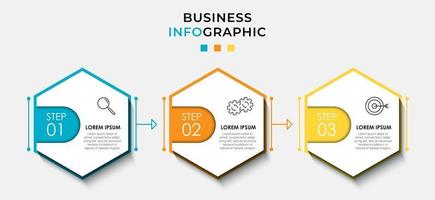 Infographic design business template with icons and 3 options or steps vector