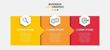 Infographic design business template with icons and 3 options or steps vector