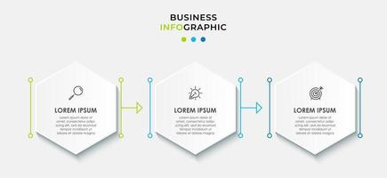 Infographic design business template with icons and 3 options or steps vector