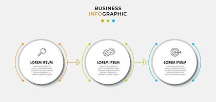 Infographic design business template with icons and 3 options or steps vector