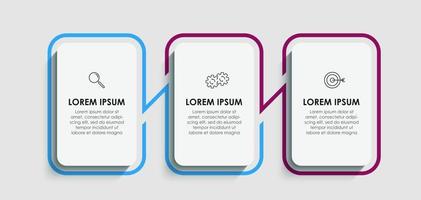 Infographic design business template with icons and 3 options or steps vector