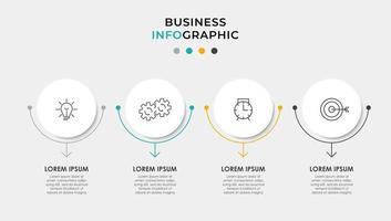 Infographic design template Vector with icons and 4 options or steps