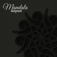 dark mandala pattern background vector