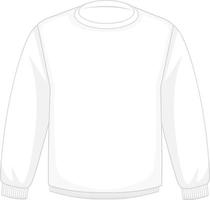 Front of basic white long sleeves isolated vector