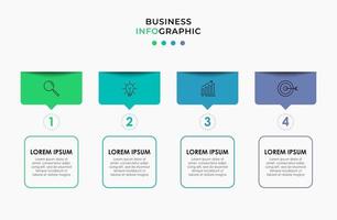 Infographic design template Vector with icons and 4 options or steps
