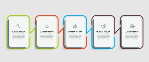 Infographic design business template with icons and 5 options or steps vector