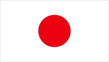 National Flag of Japan in flat style vector