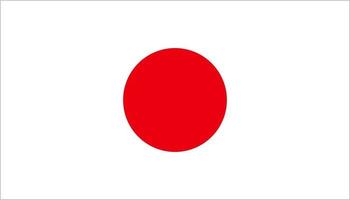 National Flag of Japan in flat style vector