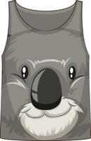 Tank top with face of koala pattern vector