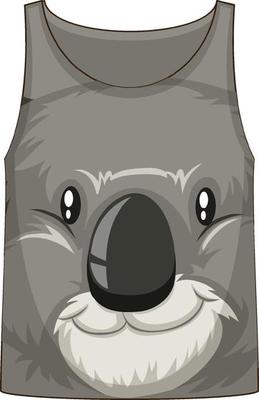 Tank top with face of koala pattern