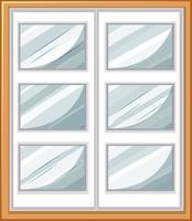 Ventana simple aislado sobre fondo blanco. vector