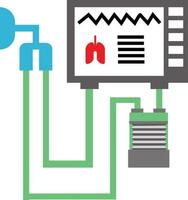 Vector illustration of Hospital Ventilator Covid 19 Patient