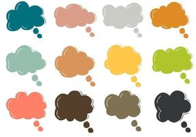 Vector Isolated Colorful Speech Bubbles Set