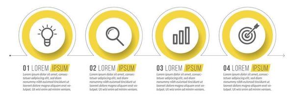 plantilla de infografía empresarial mínima vector