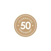 50 Years Anniversary Celebration Vector Template Design Illustration