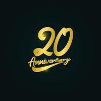 20 Years Anniversary Celebration Vector Template Design Illustration