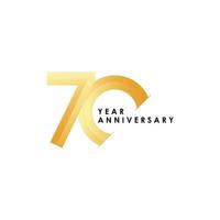 70 Years Anniversary Celebration Vector Template Design Illustration