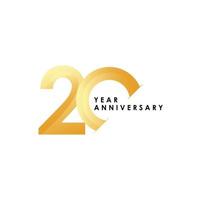 20 Years Anniversary Celebration Vector Template Design Illustration