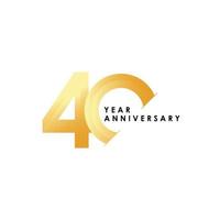 40 Years Anniversary Celebration Vector Template Design Illustration