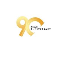 90 Years Anniversary Celebration Vector Template Design Illustration