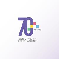 70 Years Anniversary Celebration Vector Template Design Illustration