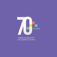 70 Years Anniversary Celebration Vector Template Design Illustration