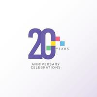 20 Years Anniversary Celebration Vector Template Design Illustration