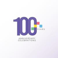 100 Years Anniversary Celebration Vector Template Design Illustration