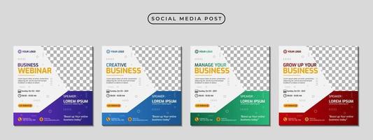 Set of social media stories post template concept design vector