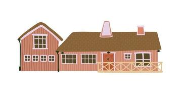 Colorful illustration of house in the Scandinavian style vector