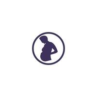 pregnant woman logo modern flat design illustration. vector