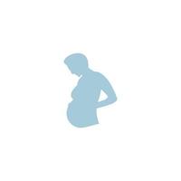 pregnant woman logo modern flat design illustration vector