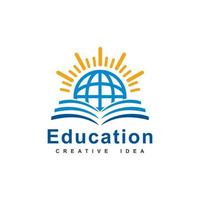 Education logo template design vector icon illustration.