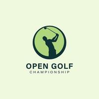 Ilustración de icono de vector de diseño de plantilla de logotipo de golf, logotipo de deporte