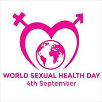 Love World Sexual Health Day With Shape Map Element vector