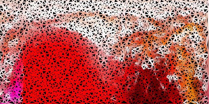 diseño de polígono degradado de vector rojo claro, amarillo.