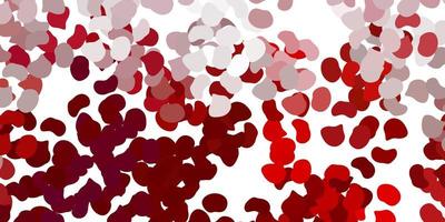 Light purple, pink vector texture with memphis shapes.