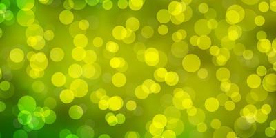 Light Green, Yellow vector layout with circle shapes.