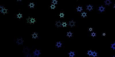 Dark blue vector template with flu signs.