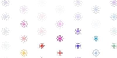 Light Multicolor vector doodle texture with flowers.