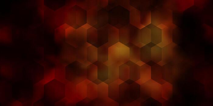 Dark Yellow vector layout with hexagonal shapes.