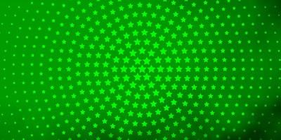 Light Green vector pattern with abstract stars.