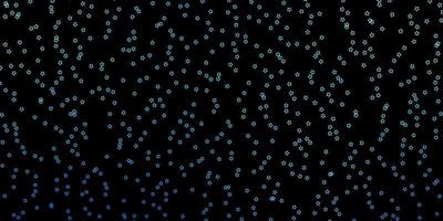 Dark BLUE vector template with neon stars.