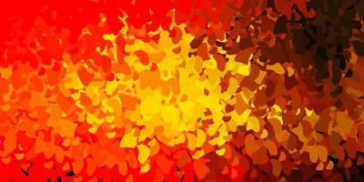 Light red, yellow vector background with random forms.