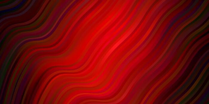 Dark Red vector pattern with curved lines.