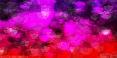 textura de vector de color rosa oscuro, amarillo con discos.