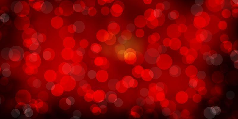 Dark Orange vector backdrop with circles.