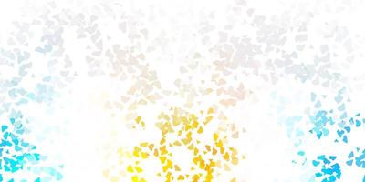 Light blue, yellow vector background with random forms.