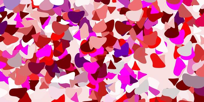 Light pink, yellow vector pattern with abstract shapes.