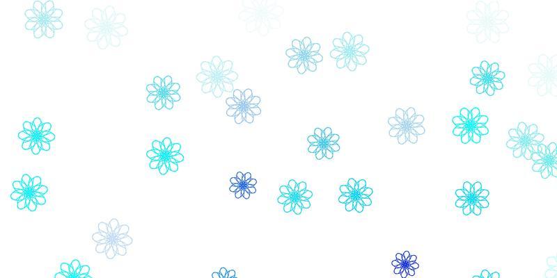 Light BLUE vector natural backdrop with flowers.